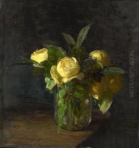 Pivoines Dans Un Vase by Ignace Henri Jean Fantin-Latour