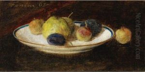 Assiette De Fruits by Ignace Henri Jean Fantin-Latour