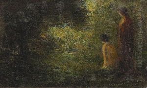 Zwei Frauen Im Wald by Ignace Henri Jean Fantin-Latour