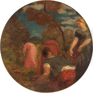Pastoral Scene With Gleaners by Ignace Henri Jean Fantin-Latour