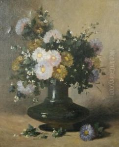 Stilllife Of Flowers In A Vase by Ignace Henri Jean Fantin-Latour