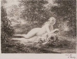 The Huntress At Rest by Ignace Henri Jean Fantin-Latour