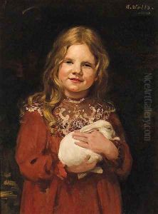 Portrait Of A Young Girl by John Seymour Lucas