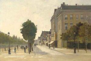 A Parisian boulevard by Luigi Loir