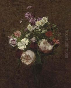 Vase De Fleurs by Ignace Henri Jean Fantin-Latour