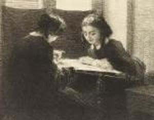 Les Brodeuses by Ignace Henri Jean Fantin-Latour
