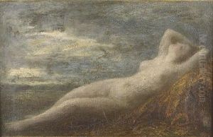 Nu Couche. by Ignace Henri Jean Fantin-Latour
