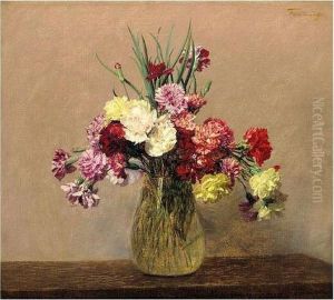 Oeillets by Ignace Henri Jean Fantin-Latour