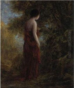 Standing Woman In A Forest Clearing by Ignace Henri Jean Fantin-Latour