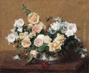 Bouquet De Fleurs by Ignace Henri Jean Fantin-Latour