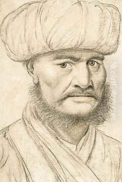 The head of a man wearing a turban - view 1
