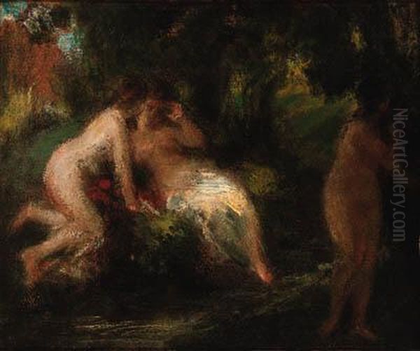 Female Bathers In A Forest - view 1
