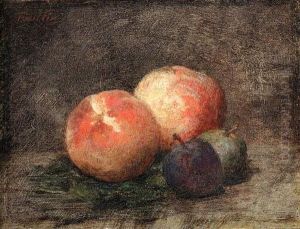 Pches Et Prunes by Ignace Henri Jean Fantin-Latour