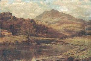 A river from the hills by Benjamin Williams Leader