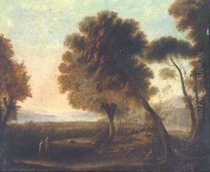 Figures in an arcadian landscape by George Lambert