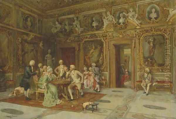 A Game of Chess in the Bernini Room, Villa Borghese, Roma - view 1
