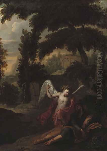 The Angel visiting Jacob in a wooded landscape - view 1