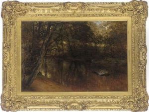 A Heron Along The River by Joseph Farquharson