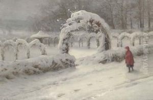 A Snowy Winter's Morning, Finzean by Joseph Farquharson