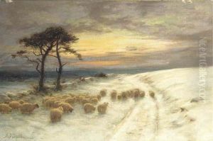A Winter Sunset by Joseph Farquharson