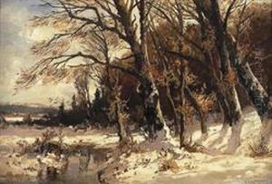 A Snow Covered Wodland Landscape A Snow Covered Wodland Landscape