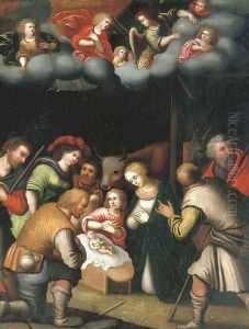 The Adoration of the Shepherds by Pieter Lisaert