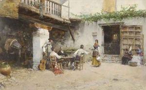 The card players' refreshments by Mariano Barbasan Lagueruela