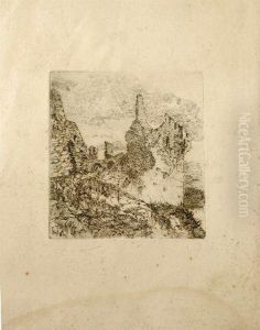 Rovine Del Castello Di Vincigliata by Giovanni Fattori
