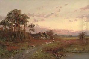 Crofts in the gloaming-mull by William Langley