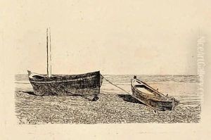 Barche A Secco by Giovanni Fattori