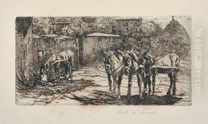 Sosta Di Somari by Giovanni Fattori