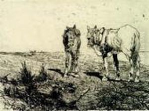 Sosta Di Cavalli by Giovanni Fattori