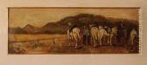 La Sosta Dei Soldati by Giovanni Fattori