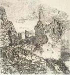 Rovine Del Castello Di Vincigliata by Giovanni Fattori