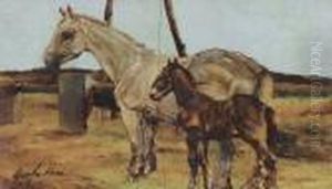 La Madre E Il Figlio by Giovanni Fattori
