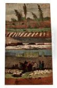 Impressioni Di Una Giornata Di Pioggia - 1865 Circa by Giovanni Fattori