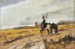 Soldat Du Regiment Des Dragons Faisant Le Guet by Giovanni Fattori