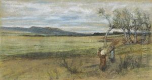 Fascinaie Nel Paesaggio by Giovanni Fattori