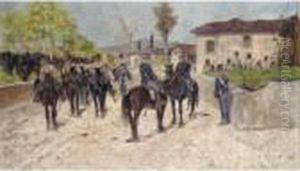 Sosta Di Cavalleria by Giovanni Fattori