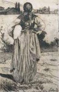 Il Ritorno A Casa; Donna Del Gabbro by Giovanni Fattori