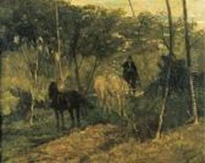 Buttero E Cavalli Tra Il Verde