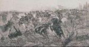 Carica Di Cavalleria by Giovanni Fattori