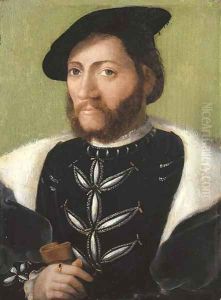Portrait of a bearded gentleman by Corneille De Lyon