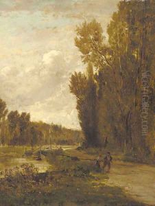 Le Chemin de Halage by Emile Charles Lambinet