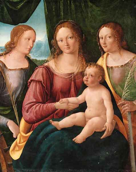 The Madonna and Child with Saint Catherine of Alexandria and another Saint - view 1