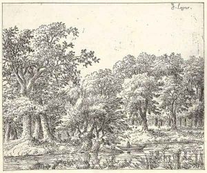 Six Landscape Etchings by Johan Lagoor