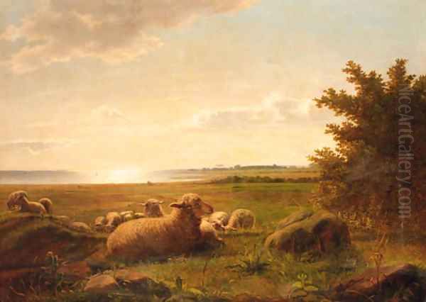 Sheep in a coastal landscape - view 1