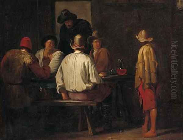 Peasants drinking in a tavern - view 1