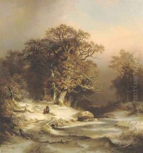 Along a stream in winter by Dietrich Langko