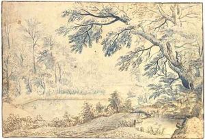 View of Boisfort, near Brussels by Gysbrecht Lytens